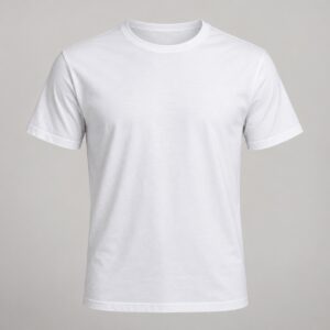 Camiseta branca de manga curta