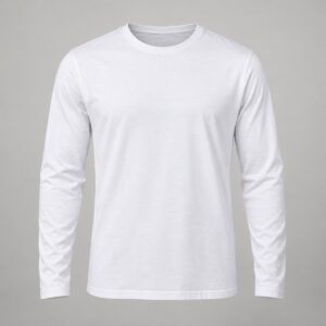 Camiseta branca de manga longa